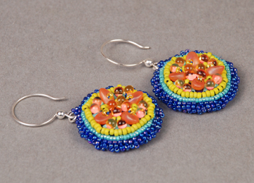 Bead embroidery store earrings